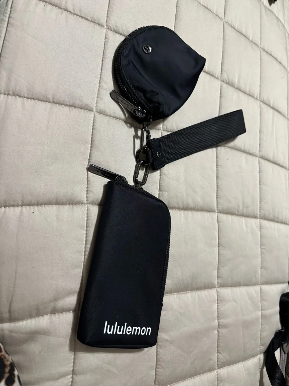 lululemon athletica Black Key Chain Wallet and Coin Pouch Set
